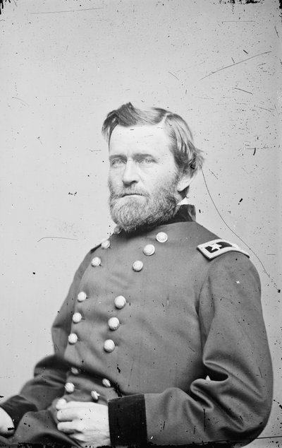 Generalmajor Ulysses S. Grant, officer i den føderale hær, 1862-4 af American Photographer
